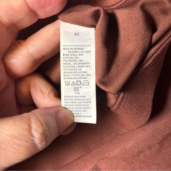 Old Navy Active Powerchill Light Support Padded Bra Go Dry Rust  4X - Picture 8 of 14